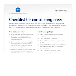 Checklist for contracting crew preview